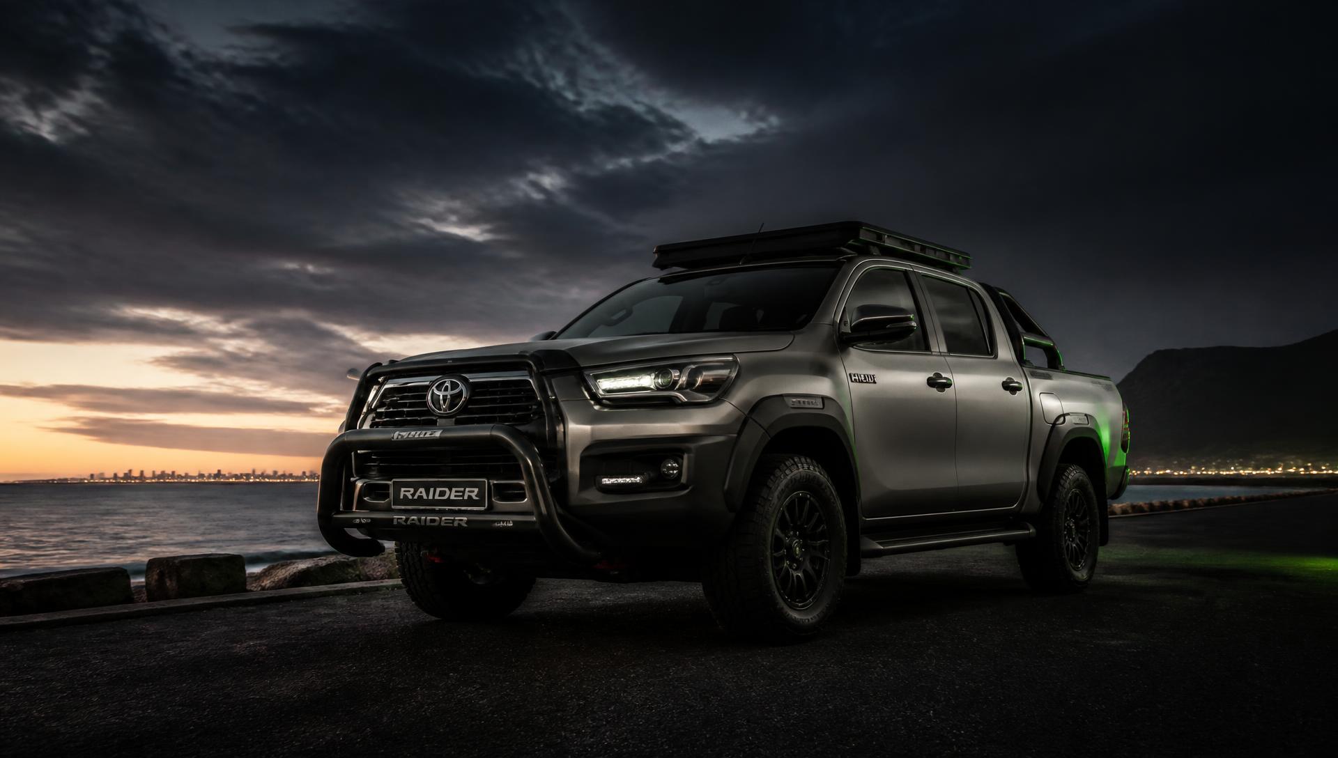 Accessorised double cab bakkie at dusk on the KwaZulu-Natal coast